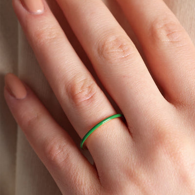 Classic Stack Ring Green