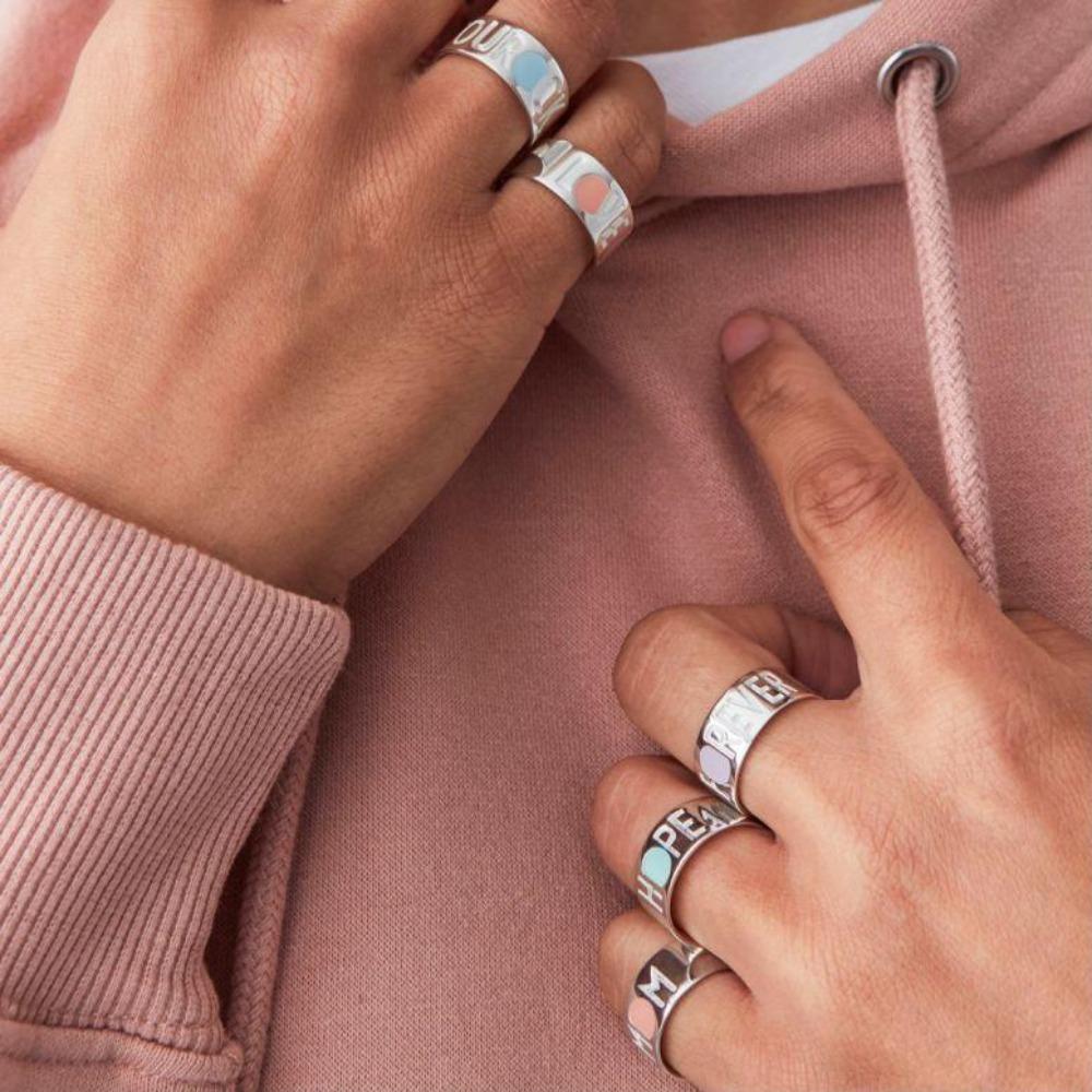 Silver mom ring online
