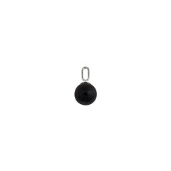 Stone Drop Charm 8mm (Silver)