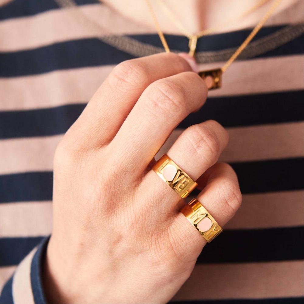MOM Ring (18K Gold-plated) – Design Letters EUR